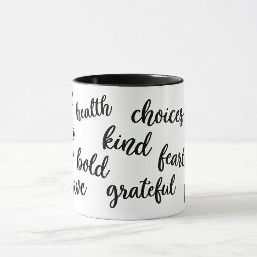 Inspirerend Mok van typografie (Midden)