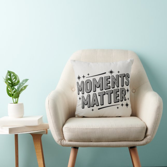 Inspirerend 'Moments Matter'-Sierkussen Kussen (Stoel)