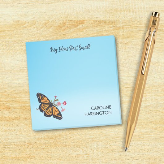 Inspirerend Monarch Butterfly Personal Sky Blue Post-it® Notes