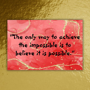 Inspirerend Monogram: Zwart op Rood   Poster