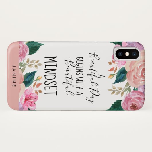 Inspirerend Mooie Mindset Quote gepersonaliseerd Case-Mate iPhone Case (Achterkant (horizontaal))