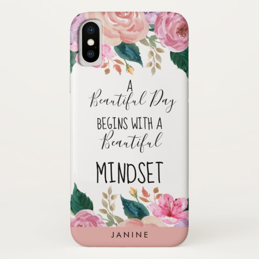 Inspirerend Mooie Mindset Quote gepersonaliseerd Case-Mate iPhone Case (Achterkant)