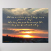 Inspirerend! Mooie zonsondergang! Poster (Voorkant)