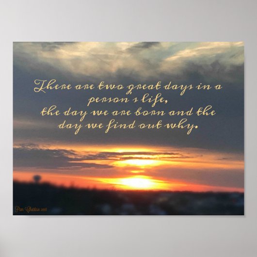 Inspirerend! Mooie zonsondergang! Poster (Voorkant)