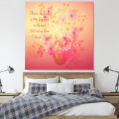 Inspirerend Morning Glory Floral Wrapped Canvas (Insitu (Slaapkamer))