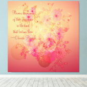 Inspirerend Morning Glory Floral Wrapped Canvas Afdruk (Insitu (Houten vloer))