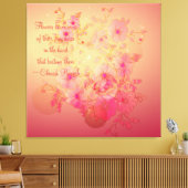 Inspirerend Morning Glory Floral Wrapped Canvas Afdruk (Insitu (Woonkamer))