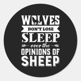  Inspirerend motieven Citaat Wolven Ronde Sticker