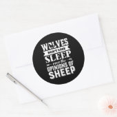 Inspirerend motieven Citaat Wolven Ronde Sticker (Envelop)