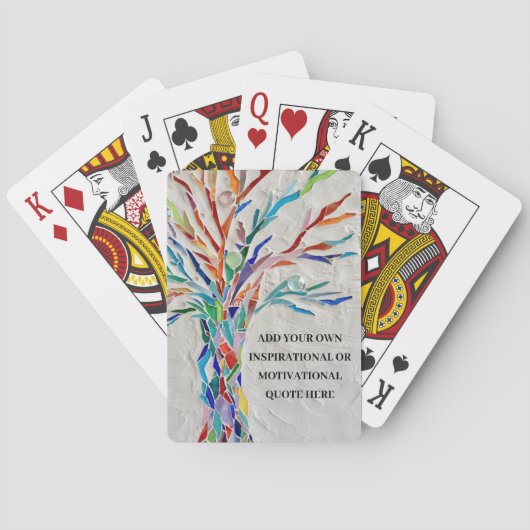 Inspirerend Motivatie boom Pokerkaarten (Achterkant)