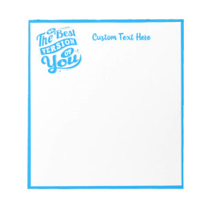 Inspirerend Motivatie Citaat Blauw Aangepast Notitieblok