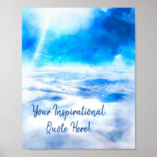 Inspirerend Motivatie Citaat - Blauwe hemel Poster