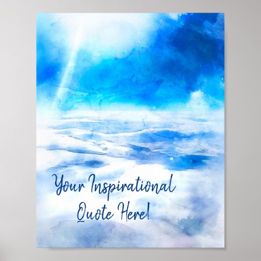 Inspirerend Motivatie Citaat - Blauwe hemel Poster (Voorkant)