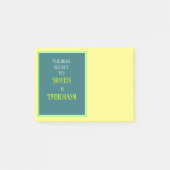 Inspirerend Motivatie Citaat Typografie Post-it® Notes (Voorkant)