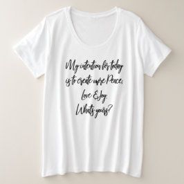 Inspirerend Motivatie Citaat Witte Typografie Grote Maat T-shirt