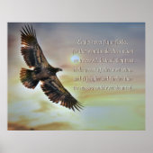 Inspirerend Motivatie Eagle Flying High Poster (Voorkant)