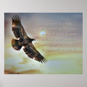 Inspirerend Motivatie Eagle Flying High Poster