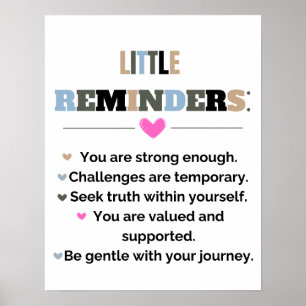 Inspirerend Motivatie geschenken Kleine herinnerin Poster