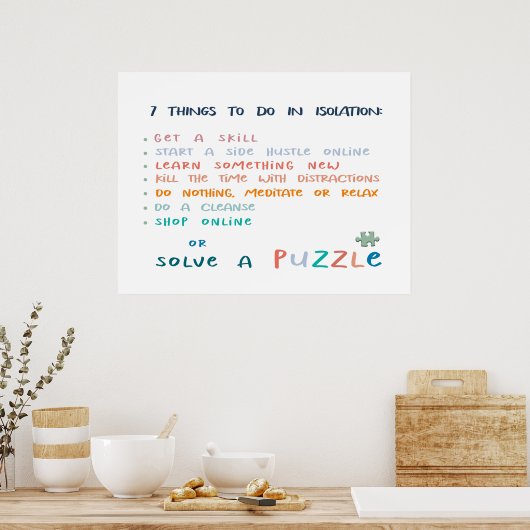 Inspirerend motivatie grappige typografie poster (Keuken)