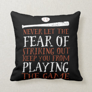 Inspirerend Motivatie-honkbal-sportcitaat Kussen