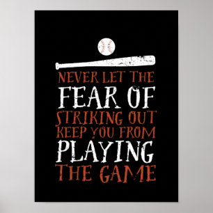 Inspirerend Motivatie-honkbal-sportcitaat Poster