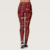 Inspirerend Motivatie KIES UW KLEUR Yoga Leggings (Achterkant)