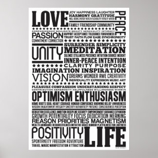 inspirerend Motivatie kunstontwerp: "Liefde Life" Poster