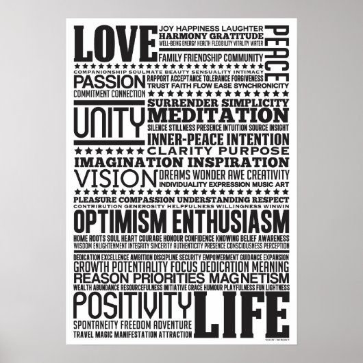 inspirerend Motivatie kunstontwerp: "Liefde Life" Poster (Voorkant)