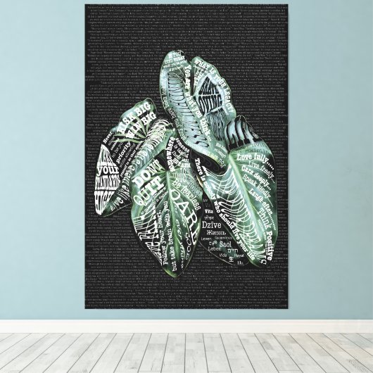 Inspirerend Motivatie LIFE citaten Canvas Afdruk (Insitu (Houten vloer))