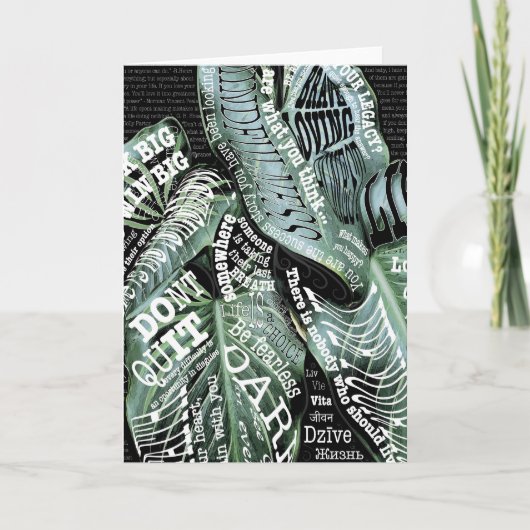 Inspirerend Motivatie LIFE citaten Kaart (Voorkant)