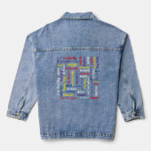 Inspirerend Motivatie Modern Blauw Chic Denim Jacket (Achterkant)