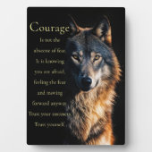 Inspirerend Motivatie moed met wolf Fotoplaat (voorkant)