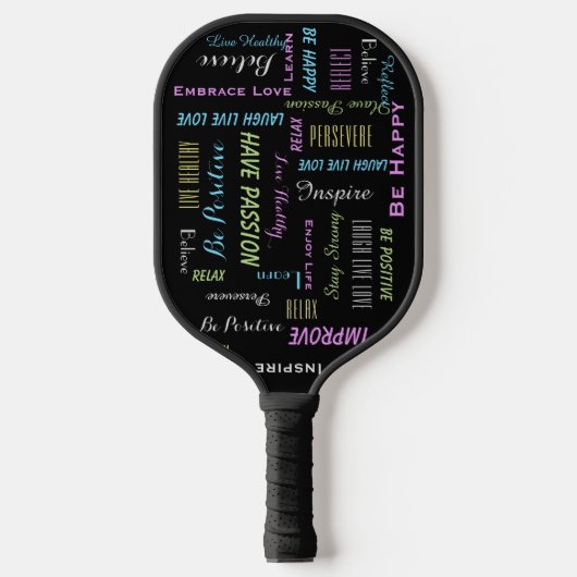 Inspirerend Motivatie positief, levensecht Pickleball Paddle (Voorkant)
