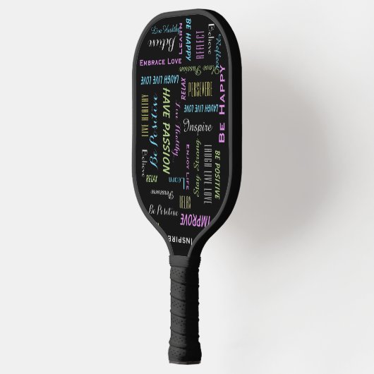 Inspirerend Motivatie positief, levensecht Pickleball Paddle (Links)
