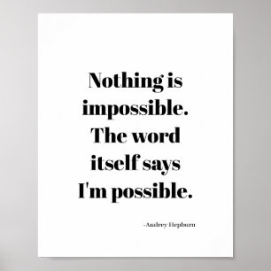 Inspirerend motivatie prijsopgave poster