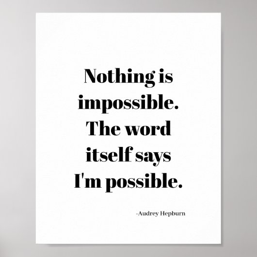 Inspirerend motivatie prijsopgave poster (Voorkant)