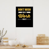 Inspirerend Motivatie prijsopgave voor succes Poster (Keuken)