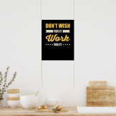 Inspirerend Motivatie prijsopgave voor succes Poster (Keuken)