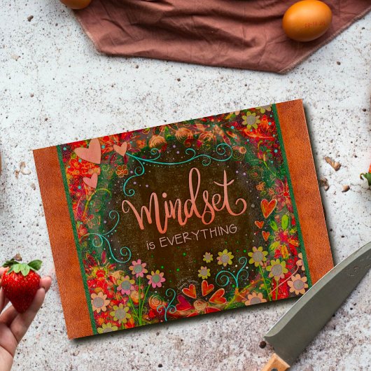 Inspirerend Motivatie Quote Bloemenharten Snijplank