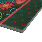 Inspirerend Motivatie Quote Floral Dragonfly Snijplank (Hoek)