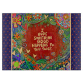 Inspirerend Motivatie Quote Floral Heart Fun Snijplank (Voorkant)