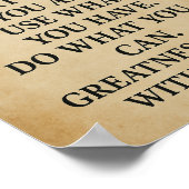 Inspirerend Motivatie Quote Wall Art Poster (Hoek)