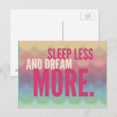 Inspirerend Motivatie slapen Minder dromen Briefkaart (Voorkant / Achterkant)