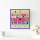 Inspirerend Motivatie slapen Minder dromen Vierkante Klok (Huis)