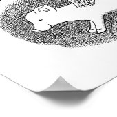 Inspirerend Motivatie tekening van vliegende varke Poster (Hoek)