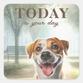 Inspirerend motivatie vierkante sticker