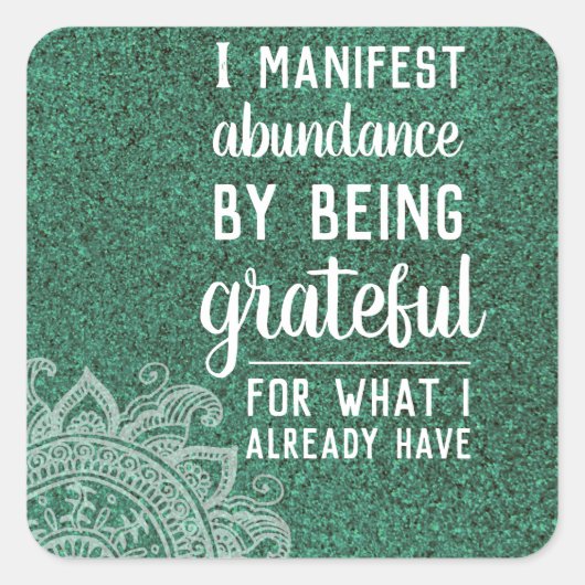 Inspirerend Motivatie wet van de Aanhouding van de Vierkante Sticker (Voorkant)