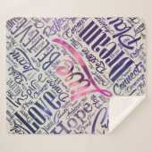 Inspirerend Motivatie Word Cloud Art Sherpa Deken (Voorkant (horizontaal))