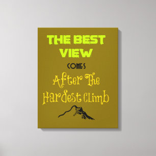 Inspirerend Motivating Hiking Quote Typografie Canvas Afdruk
