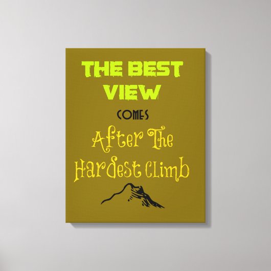 Inspirerend Motivating Hiking Quote Typografie Canvas Afdruk (Voorkant)